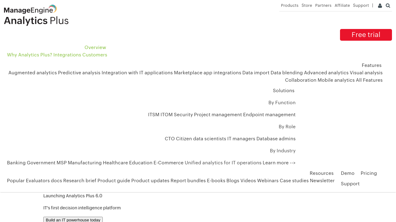 ManageEngine Analytics Plus